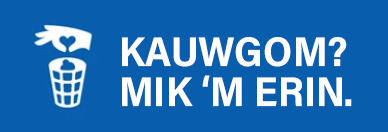 Kauwgom in de afvalbak